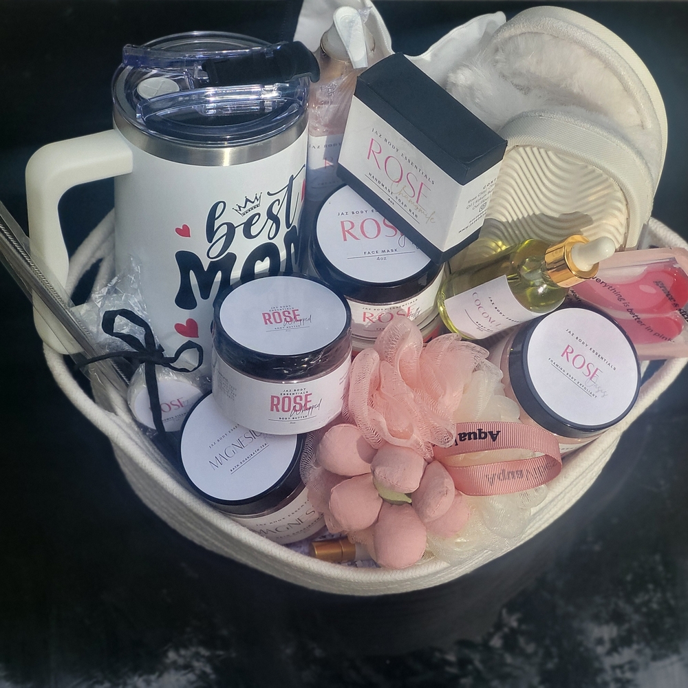 Elegant Pink and White Bath & Body Moisturizer Set